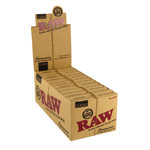 caja Raw Classic Connoisseur 1 1/4 Prerolled Librillo