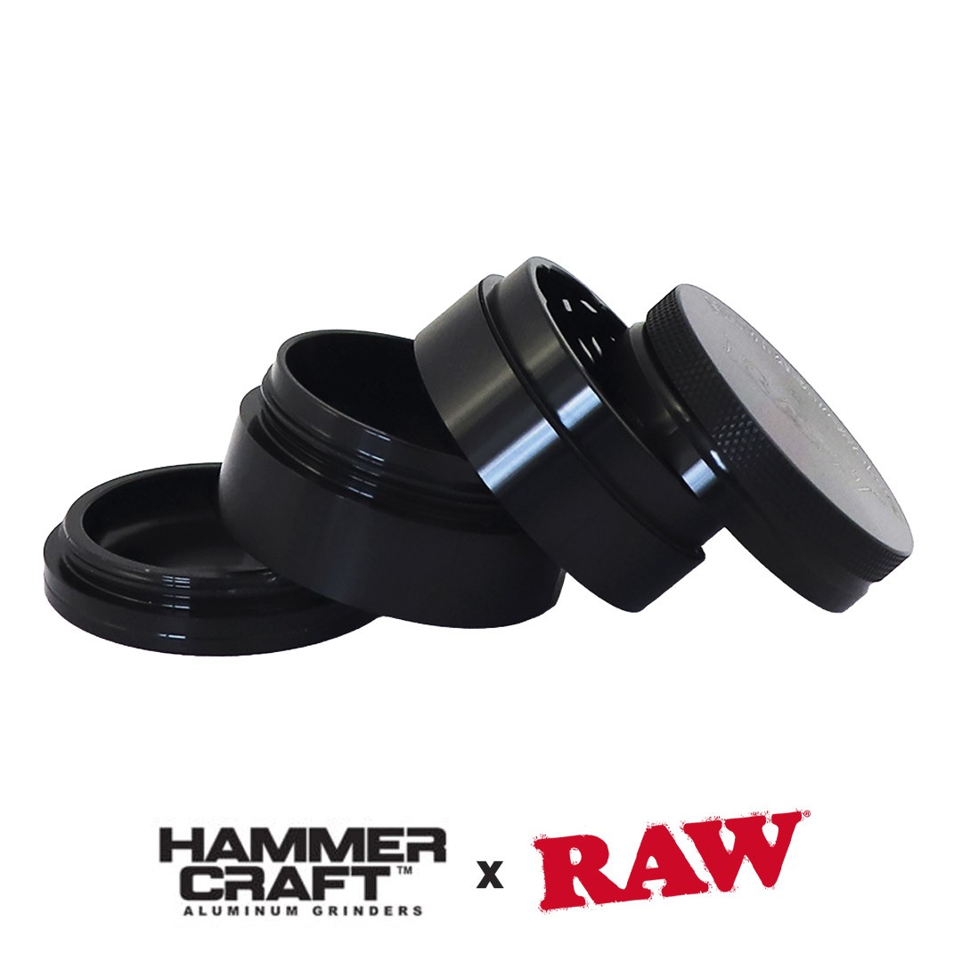 Grinder Raw X Hammercraft - 4 partes Negro