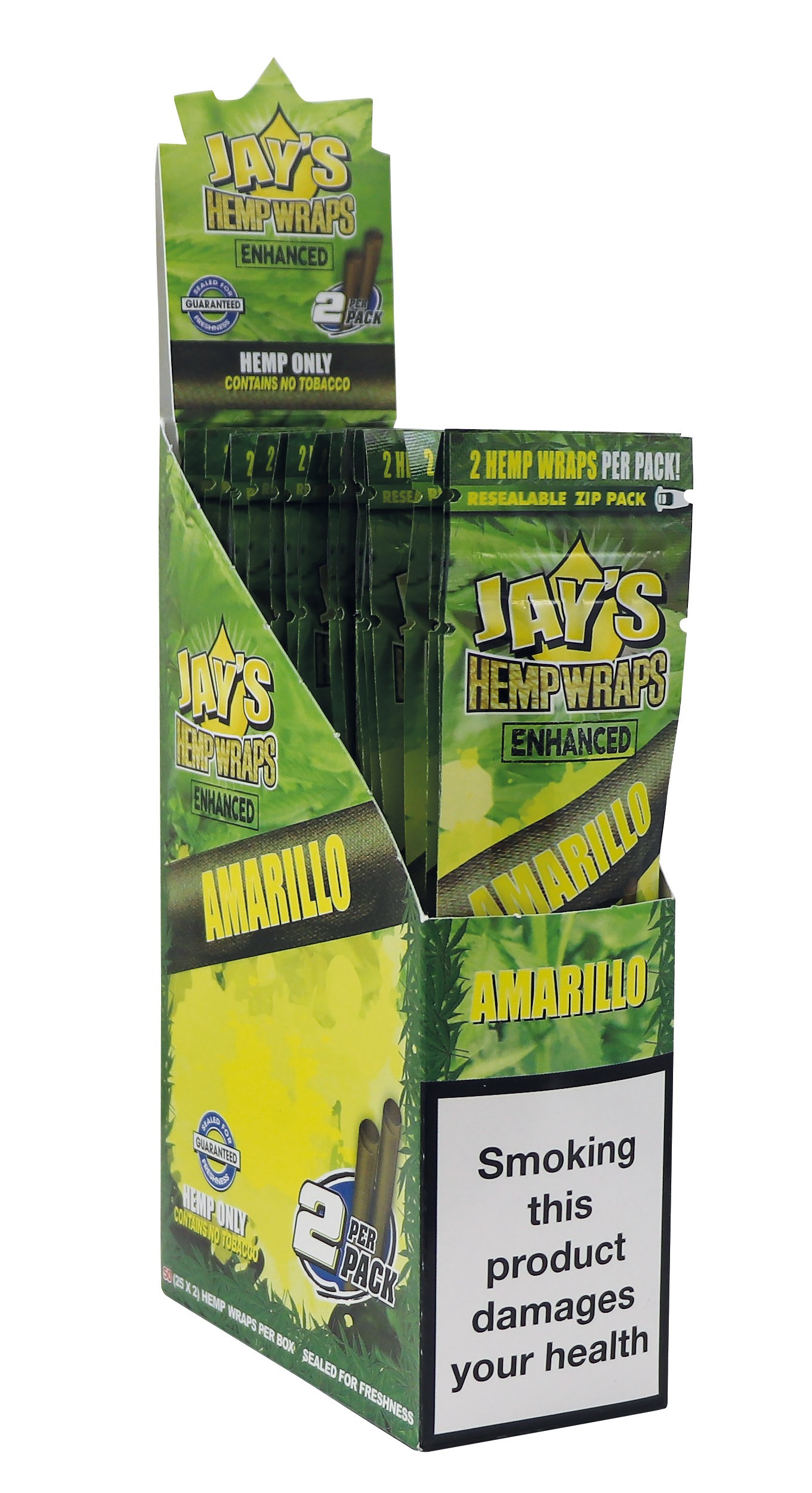 Jay´s HempWraps Enhanced Amarillo - Paquete