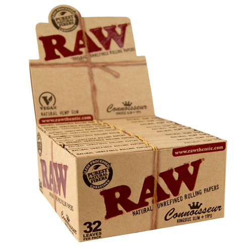 caja papel fumar RAW connosieur