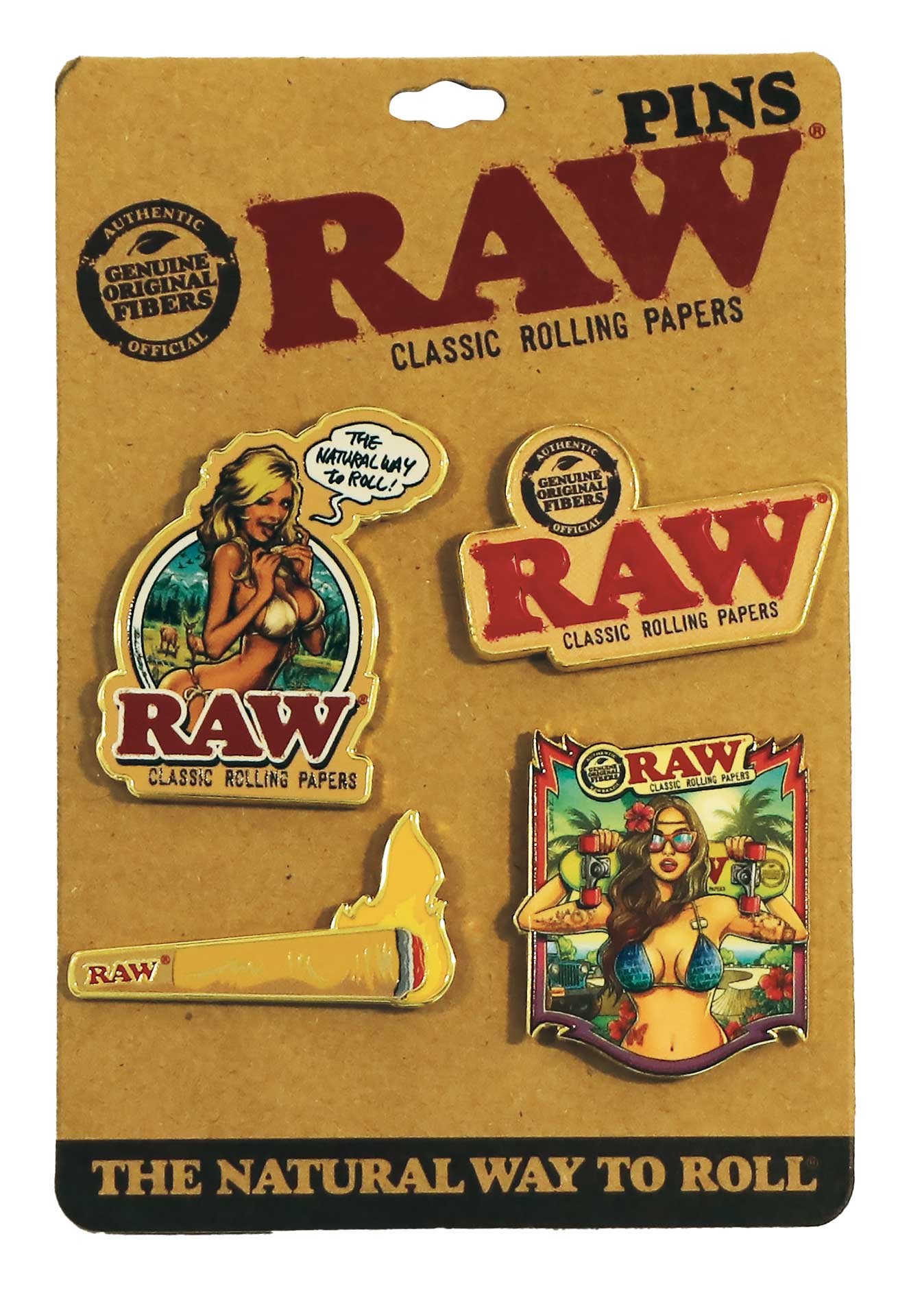 Raw Pins 4 Diseños 