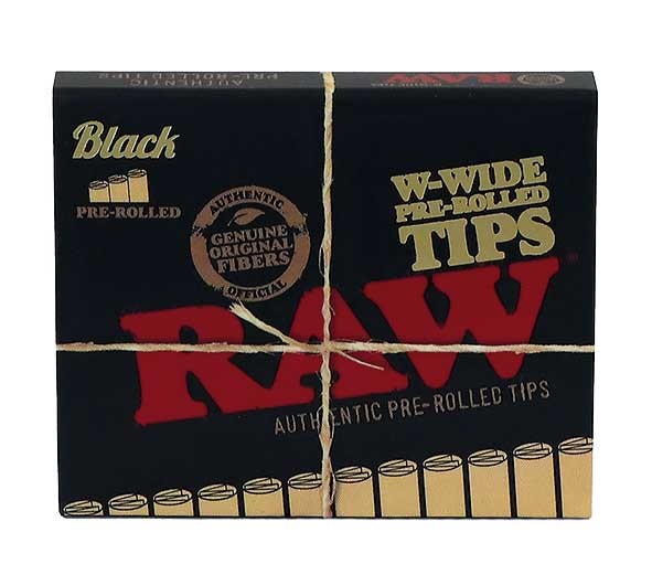 Raw Black Tips Prerolled Wide