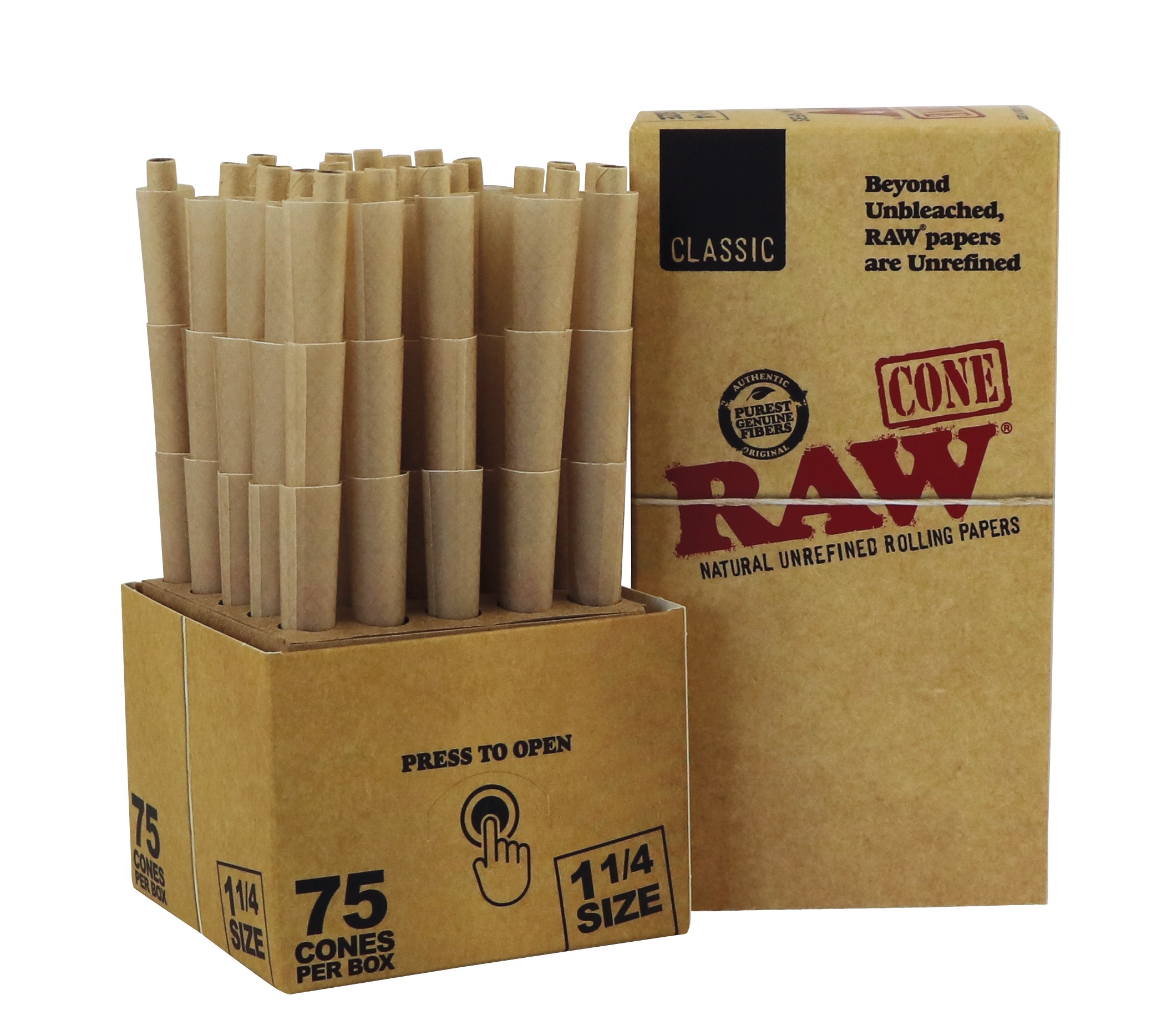 Raw Conos Classic 75PK 1 ¼ 