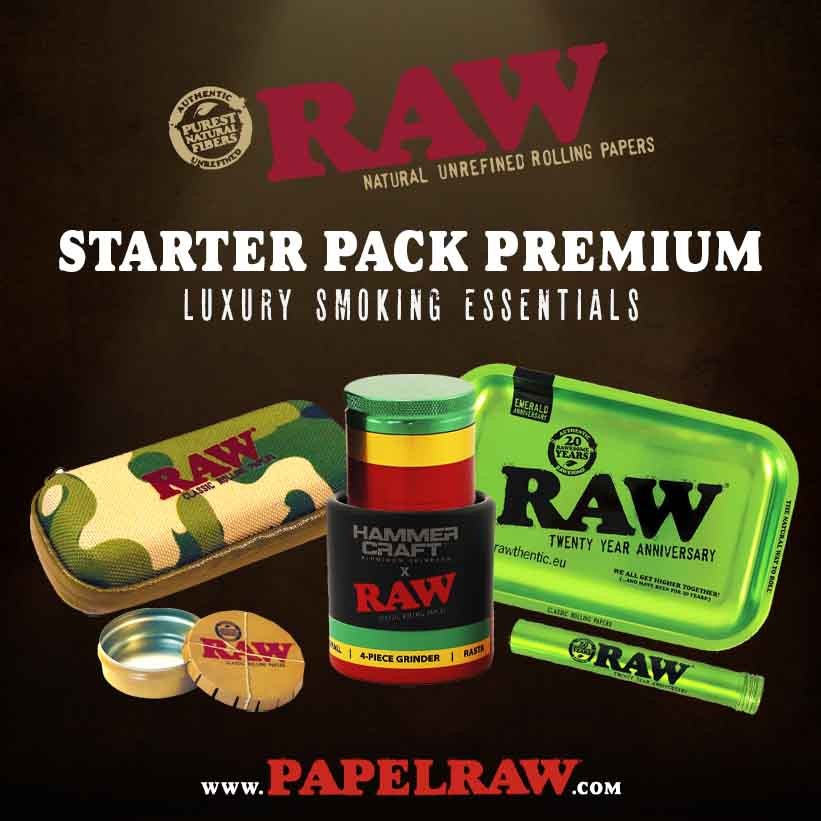 RAW Starter Pack Premium – Edición Limitada con Emerald, Grinder Hammercraft y más