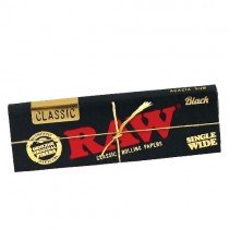 Raw Black Single Wide - 50 Papeles