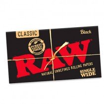 Raw Black Single Wide Double - 100 Papeles