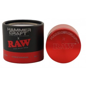 Grinder Raw X Hammercraft - 4 partes Rojo