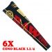 Raw Black Cono 6PK 1¼